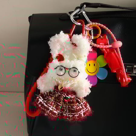 1 Stück Romantische Serie Niedliche Tier Rayon Damen Taschenanhänger 2