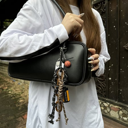 1 Piece Daily-series Hand-woven Basketball Women's Bag Charms 2
