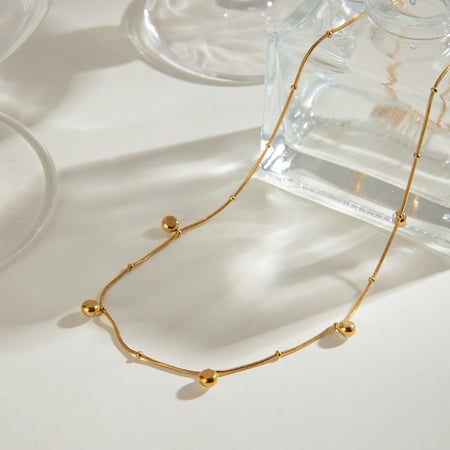 1 pezzo semplice serie casual geometrico acciaio inossidabile 18K placcato oro zircone donne collane con ciondolo