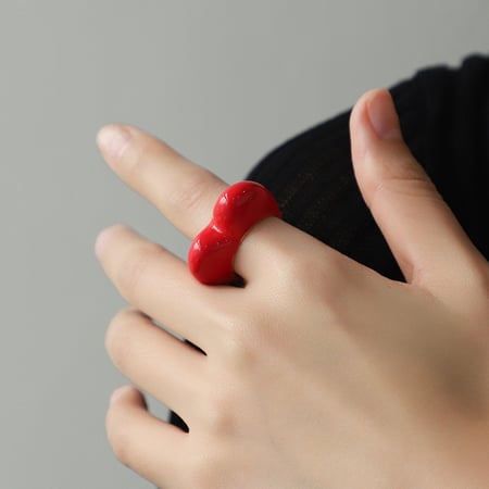 1 Stück Romantische Serie Elegante Herz Legierung Damen Einzelringe