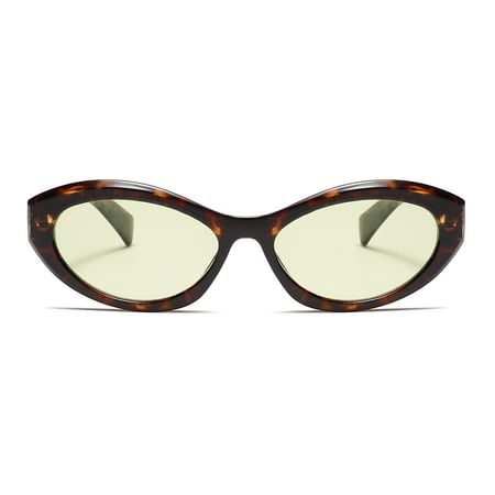 1 par de gafas de sol de plástico con estampado de leopardo para mujer, serie sencilla, para uso diario