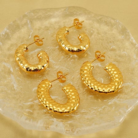 1 pair simple series simple geometric  gold plated women stud earrings