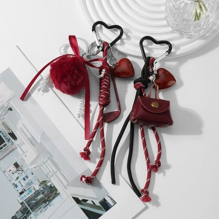 1 stuk romantische serie retro hart legering dames tas bedels 2