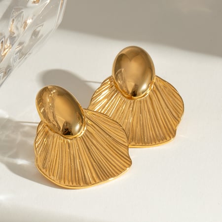 1 paar simple series retro geometrische edelstahl  vergoldet damen ohrstecker