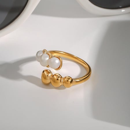 1 Piece Charming Series Elegant Spiral Shape Stainless Steel Gold Color Women's Single Rings 2