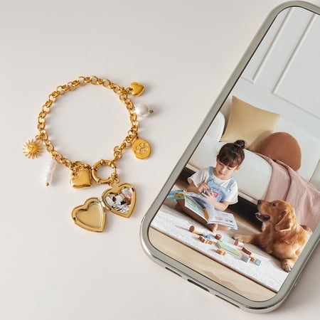 1 piece simple series classic heart stainless steel  gold plated women charm bracelets 2