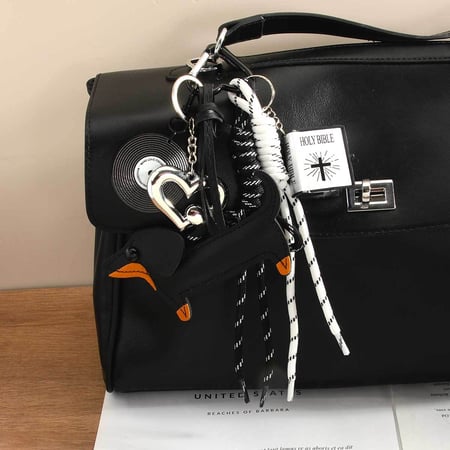 1 Piece Tennis Racket & Leather Dachshund Women's Bag Charms
