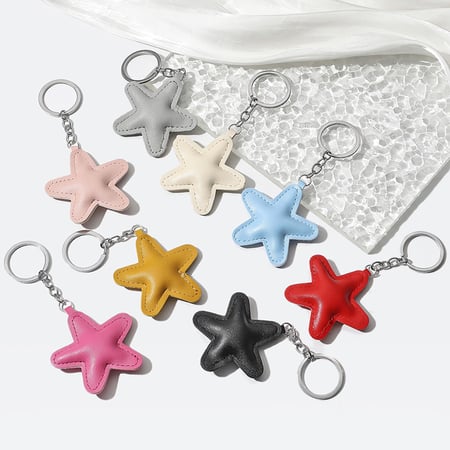 1 Piece Cute Leather Star Bag Charms 2