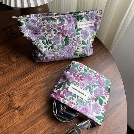 1 Piece Romantic Series Natural Flower Canvas Women's Bags 2