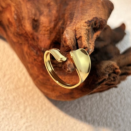 1 Piece Simple Series Solid Color Stainless Steel Women's Adjustable Rings