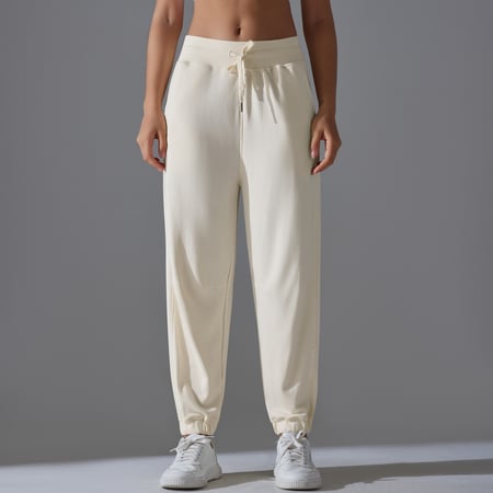 1 Piece Drawstring Solid Colored High Elasticity Daily Sports and Fitness Women's Sweatpants 2
