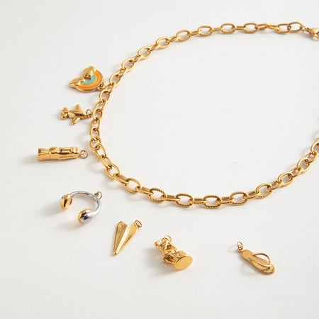 1 Piece Chain Stainless Steel Gold Color  Women's DIY Chain Necklaces 2