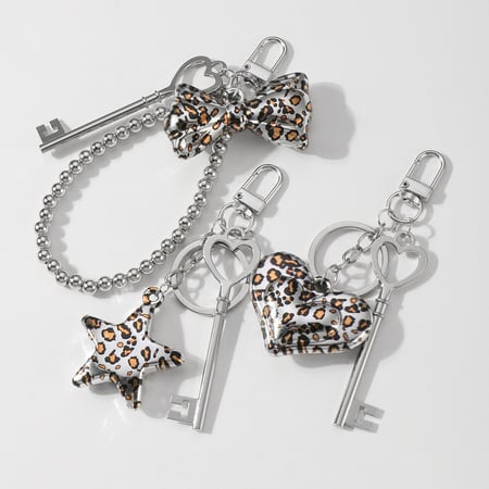 1 Piece Simple Series Retro Leopard Print CCB Women's Bag Charms