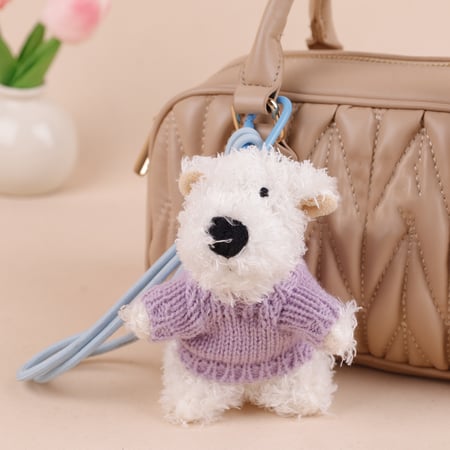 1 Piece Cute Dogs Wearring Dress Women's Bag Charms