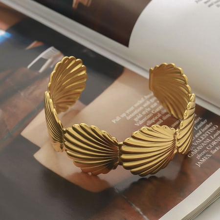 1 stuk romantische serie  stijl schildpad roestvrij staal goudkleurige damesarmbanden