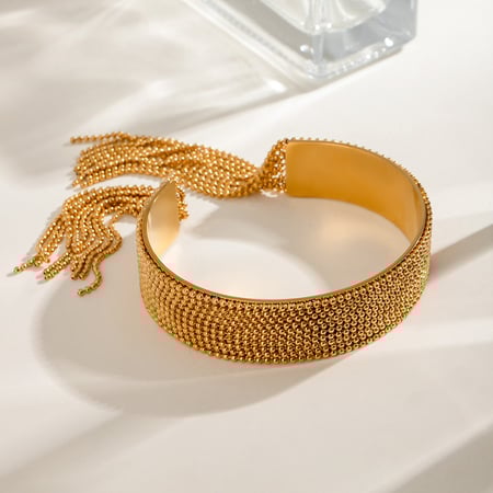 1 stuk luxe serie dagelijkse kwast roestvrij staal  vergulde dames armbanden