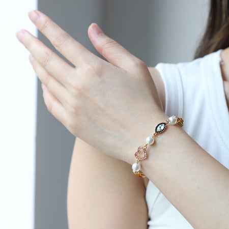 1 Piece Exquisite Series Dazzling Geometric Shape Gold Color Alloy Women's Charm Bracelets