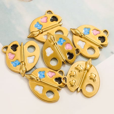 1 par de colgantes de corazón informales de serie simple chapados en oro de 18 quilates para mujer