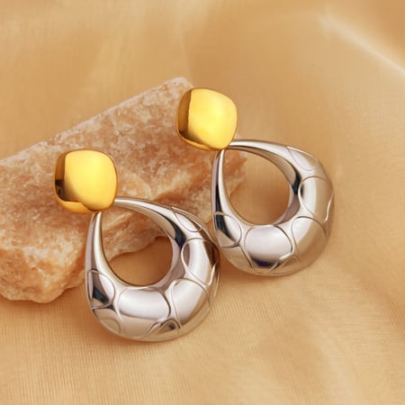 1 Pair Simple Mixed Color Stainless Steel Women's Drop Earrings 2