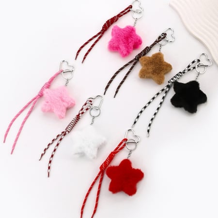 1 Piece Cute Plush Star Women's Bag Charms