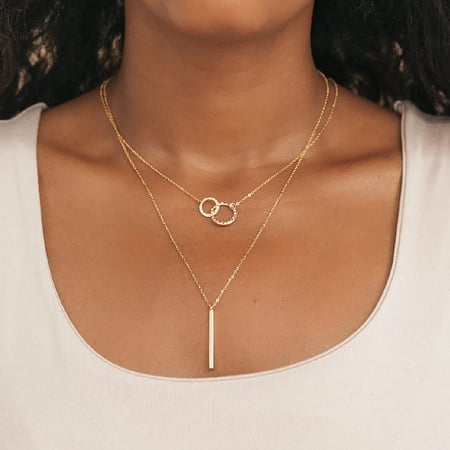 Simple Versatile Stackable Double - layer Collarbone Women's Necklaces 2