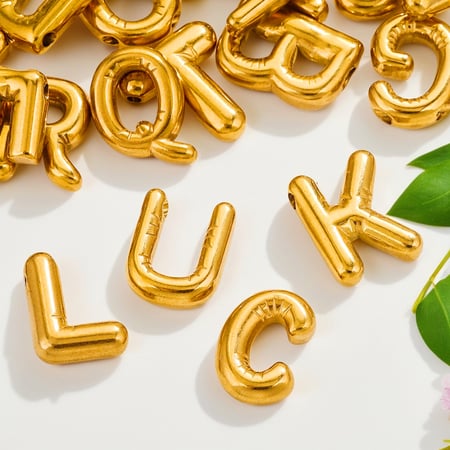 1 pair simple series simple letter  gold plated women pendants