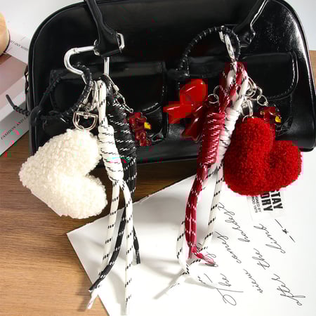 1 Stück Romantische Serie Sweet Heart Stoff Damen Taschenanhänger 2