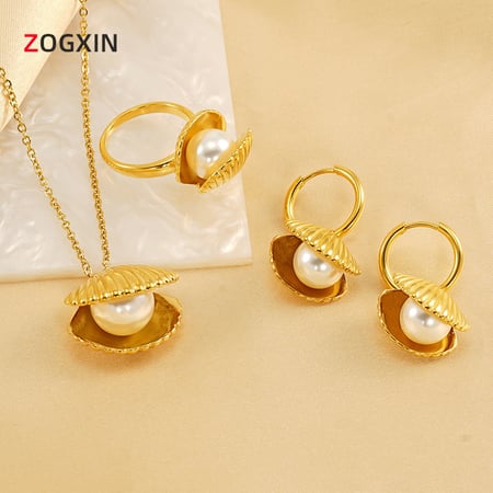 1 Pair Simple Temperament Pearl  Women's Pendant Earrings 2