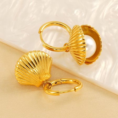 1 Pair Simple Temperament Pearl  Women's Pendant Earrings