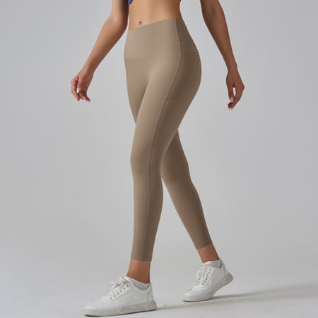 1 Piece High Waisted Nude Yoga Pants Seamless Women's Exercise Pants 2