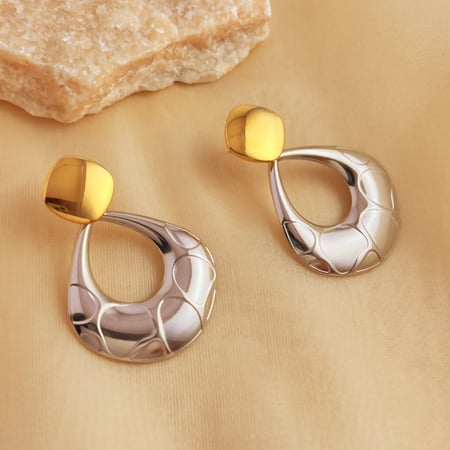 1 Pair Simple Mixed Color Stainless Steel Women's Drop Earrings