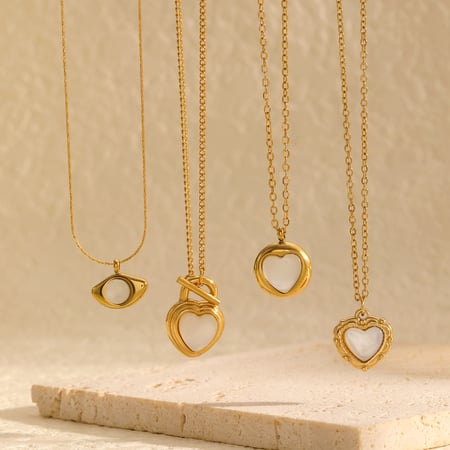 1 piece simple series retro geometric  gold plated women pendant necklaces