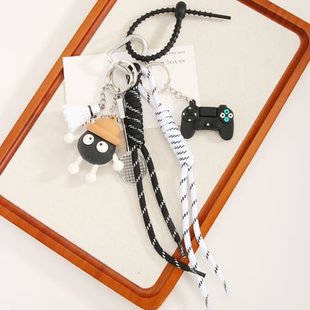 1 Stück einfache Serie süße einfarbige Kunststoff-Taschenanhänger für Damen 2