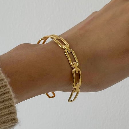 1 piece simple series classic twist stainless steel  gold plated women bangles
