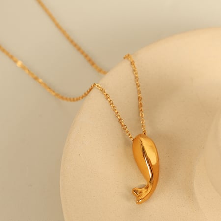 1 piece simple series casual turtle stainless steel  gold plated women pendant necklaces
