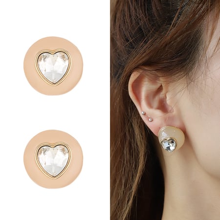 1 Paar romantische Serie Sweet Heart Legierung Damen Ohrstecker