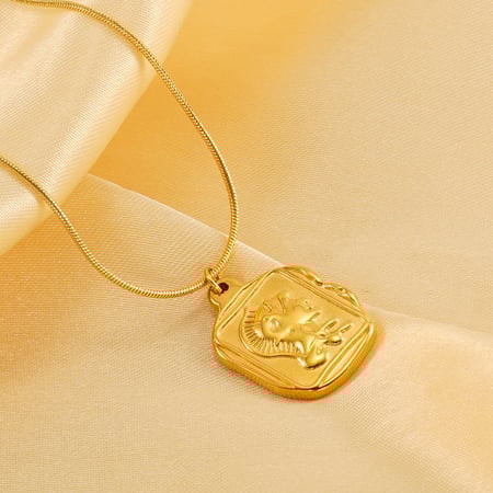 1 piece simple series classic cross stainless steel  gold plated women pendant necklaces