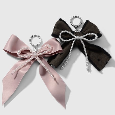 1 Piece Romantic Series Sweet Bow Knot Resin Artificial Pearl Women's Bag Charms