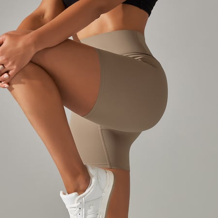 1 Piece Solid Color High Stretch Sports Yoga Cycling ShortsWomen's Sport  Clothing 2