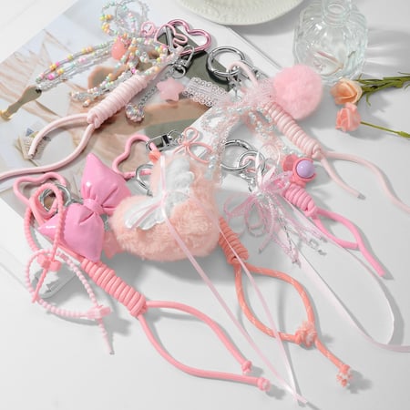 1 pieza de dijes de aleación con nudo de lazo dulce de serie simple para bolso de mujer 2