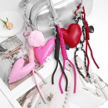 1 stuk Eenvoudige serie Sweet Heart Alloy Geen platingmateriaal Dames tasbedels 2