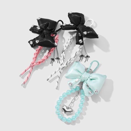 Puff Bow Knot  Bag Charms 2