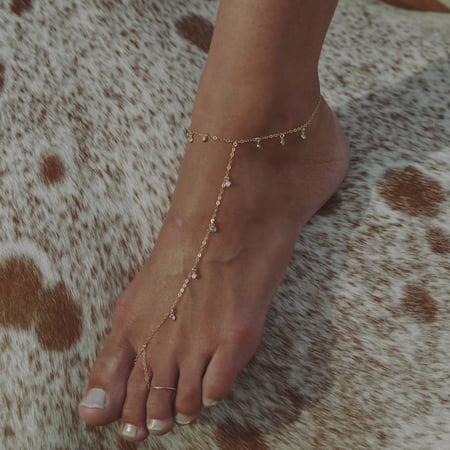 Simple Stainless Steel Gold Color Anklets 2