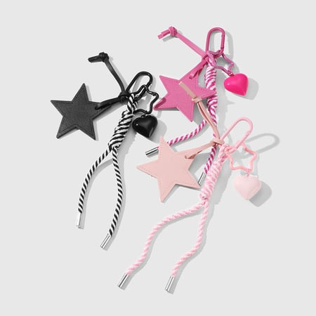 Leather Star Bag Charms 2