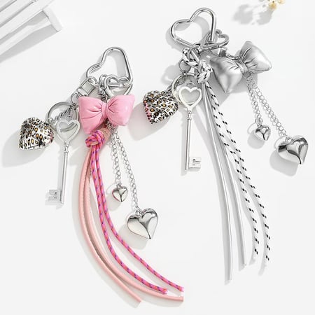 Leopard Heart Bag Charms 2