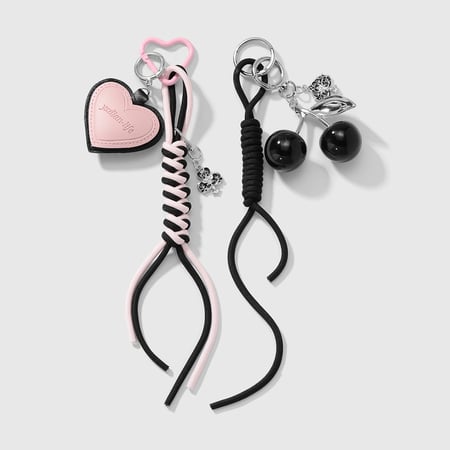 Heart & Cherry Women's Bag Charms 2
