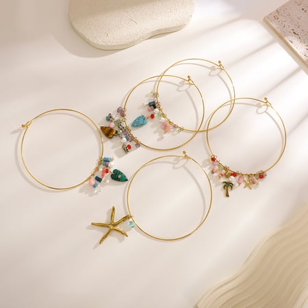 Vacation Oceanic Stainless Steel Gold Color Women's Chokers 2