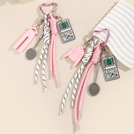 Sport Style Badminton Racket Bag Charms 2