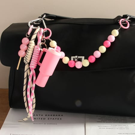 1 Stück Simple Series Süße Perlen Kunststoff Damen Taschenanhänger 2
