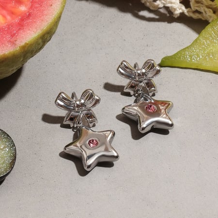 Sweet and Cool Style Star Stainless Steel Drop Earrings 2